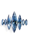 L Erickson Spiked Crystal Barrette In Montana/ Silver