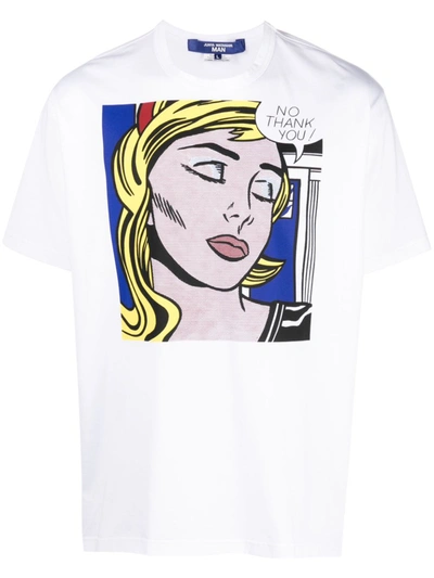 Junya Watanabe T-shirt Mit Pop-art-print In White X Blu