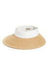 Eric Javits Squishee® Straw Halo Hat In Beige/white