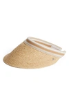 Helen Kaminski Bianca Classic Slide-on Raffia Visor In Neutral