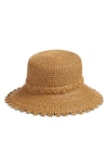 Eric Javits Ibiza Squishee Bucket Hat - Brown In Natural
