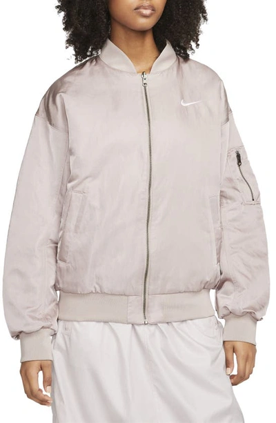 Nike Women's  Sportswear Reversible Varsity Bomber Jacket In Brown