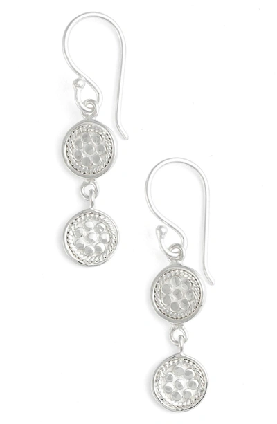 Anna Beck Double Disc Drop Earrings (nordstrom Exclusive) In Silver