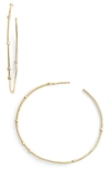 Melinda Maria Inside Out Station Hoop Earrings In Gold/ White