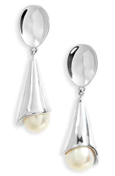 Sophie Buhai Freshwater Pearl Drop Earrings In Sterling Silver/ Pearl