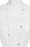 Anna Beck Long Multi Disc Station Necklace In Silver