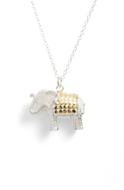 Anna Beck Jewelry That Makes A Difference Elephant Pendant Necklace In Gold/ Silver