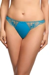 Dita Von Teese Julies Roses G-string In Butterfly Blue