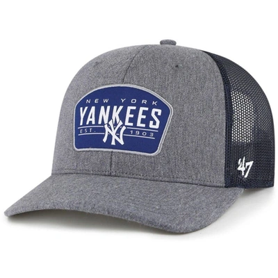 47 ' Charcoal/navy New York Yankees Slate Trucker Snapback Hat