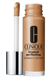 Clinique Beyond Perfecting Foundation + Concealer Wn 98 Caramel 1 oz/ 30 ml In Cream Caramel