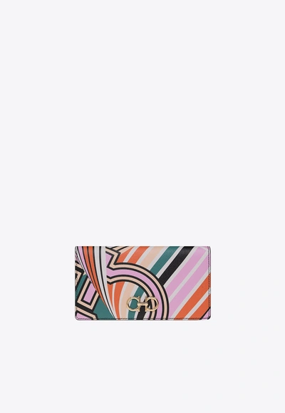 Ferragamo Gancini Leather Continental Wallet In Multi