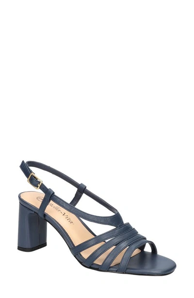 Bella Vita Women's Gretta Heeled Sandals In Navy Leather