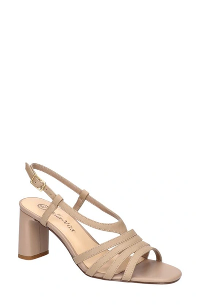 Bella Vita Gretta Womens Leather Dressy Strappy Sandals In Nude Leather
