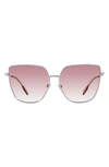 Burberry Alexis 61mm Gradient Irregular Sunglasses In Clear Gradient Pink