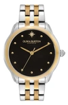 Olivia Burton Women's Celestial Starlight Two-tone Stainless Steel Watch 36mm In Black/two-tone
