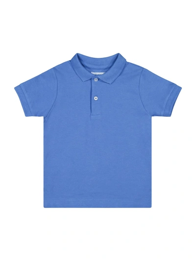 Mayoral Babies' Boys Blue Cotton Polo Shirt