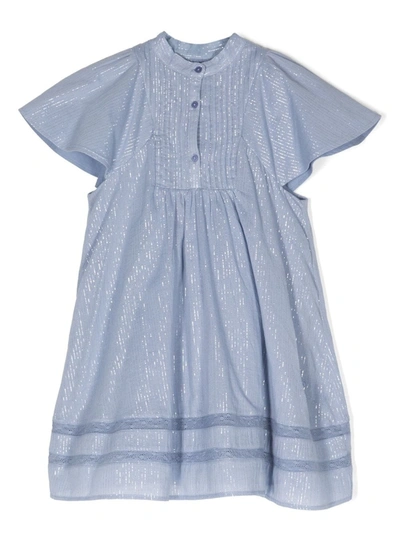 Zadig & Voltaire Kids' Girls Blue & Silver Cotton Dress