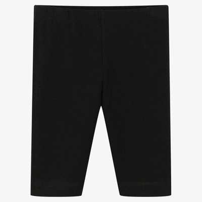 Mayoral Kids' Girls Black Cotton Cycling Shorts