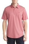 Travismathew A Class Cotton Blend Polo In Mauve Wood