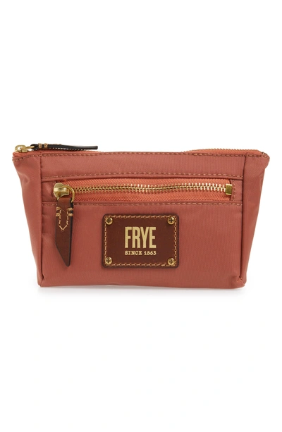 Frye Ivy Nylon Cosmetics Bag In Dusty Rose