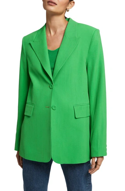 & Other Stories Peaked Lapel Blazer In Green