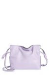 Loewe Mini Flamenco Leather Clutch In Light Mauve