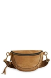 Isabel Marant Skano Suede Belt Bag In Camel