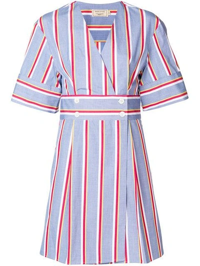 Maison Kitsuné Sally Striped Dress In Multicolor