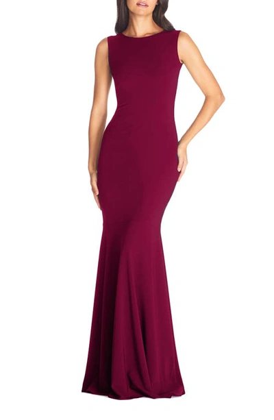 Dress The Population Leighton Dress In Dark Magenta