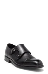 Nordstrom Rack Watson Double Monk Cap Toe Leather Shoe In Black