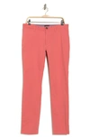 14th & Union The Wallin Stretch Twill Trim Fit Chino Pants In Coral Faded