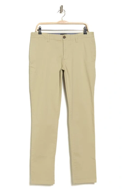 14th & Union The Wallin Stretch Twill Trim Fit Chino Pants In Olive Zest