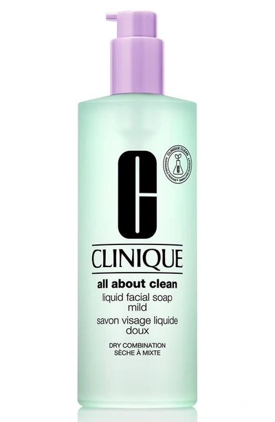 Clinique Liquid Facial Soap Mild For Dry To Dry/combination Skin In Skin Type 1/2