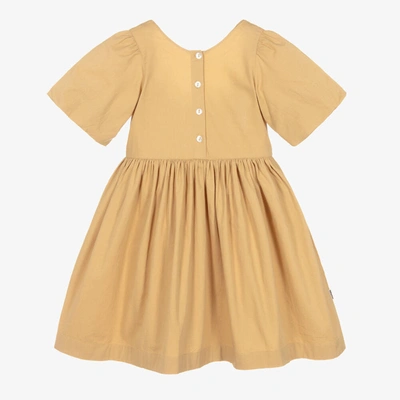 Molo Babies' Girls Beige Organic Cotton Dress