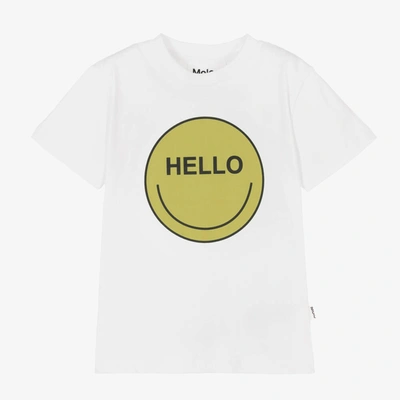 Molo Babies' White Organic Cotton Graphic T-shirt