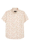 Nordstrom Kids' Tilden Print Button-down Shirt In Ivory Pristine Daisy Dots