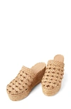 Paloma Barceló Hanna Wedge Platform Raffia Clog In Neutral