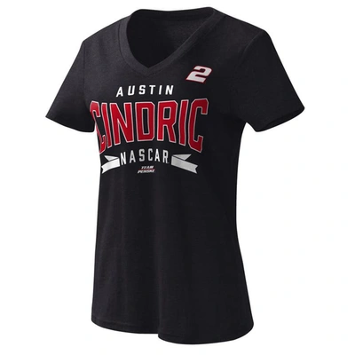 G-iii 4her By Carl Banks Black Austin Cindric Dream Team V-neck T-shirt
