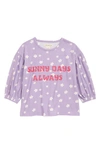 Tucker + Tate Kids' Puff Sleeve Cotton T-shirt In Purple Betta Sunny Daisies