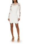 Milly Nessa Long Sleeve Lace Dress In White