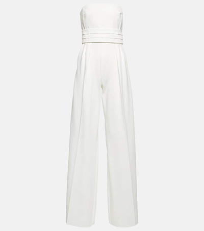 Max Mara Aderire Jersey Jumpsuit In White