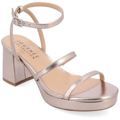 Journee Collection Collection Women's Samilee Sandals In Gold