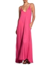 Elan Sleeveless V Neck Maxi Dress In Pink