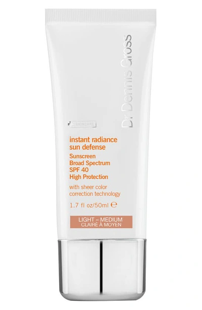 Dr Dennis Gross Skincare Instant Radiance Sun Defense Sunscreen Broad Spectrum Spf 40 Light/medium 1.7 oz In Light Med
