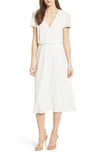 Wayf Blouson Midi Dress In Ivory