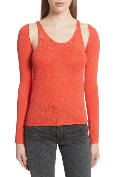 Helmut Lang Re-edition Tank Top With Detachable Sleeves In Archive
