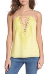Wayf Posie Strappy Camisole In Yellow