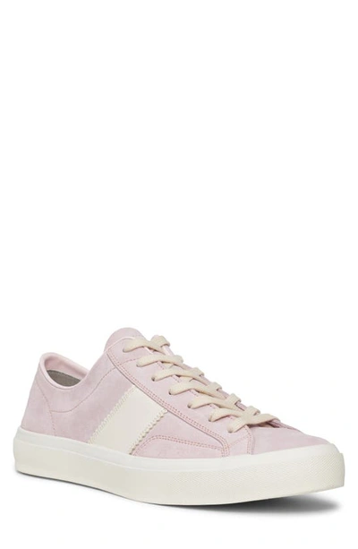 Tom Ford Cambridge Leather-trimmed Suede Trainers In Pink