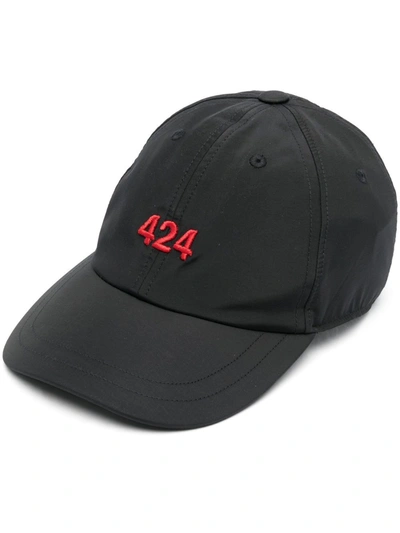 424 Logo Baseball Cap In Black