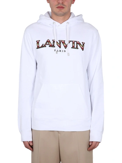 Lanvin Sweatshirt With Logo Embroidery In White